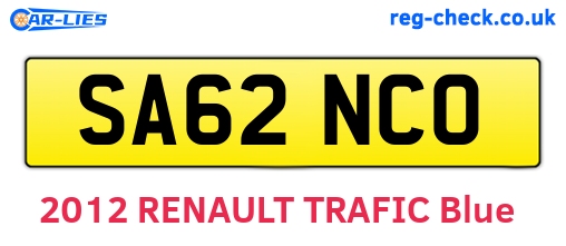 SA62NCO are the vehicle registration plates.