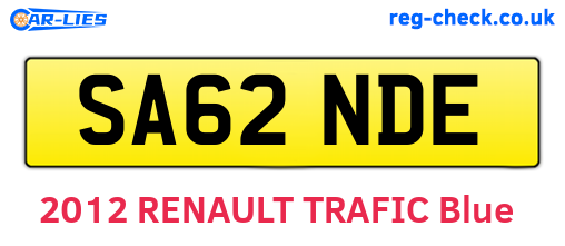 SA62NDE are the vehicle registration plates.