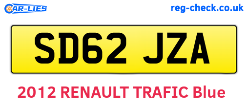 SD62JZA are the vehicle registration plates.