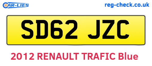SD62JZC are the vehicle registration plates.