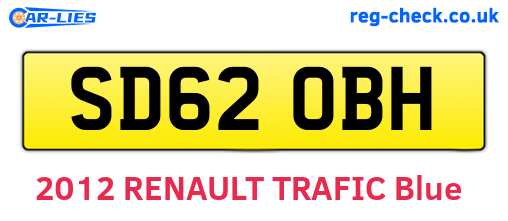 SD62OBH are the vehicle registration plates.
