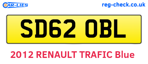 SD62OBL are the vehicle registration plates.