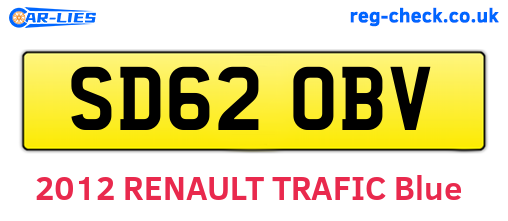 SD62OBV are the vehicle registration plates.