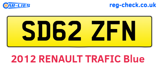 SD62ZFN are the vehicle registration plates.