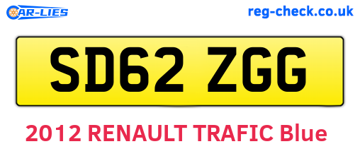 SD62ZGG are the vehicle registration plates.