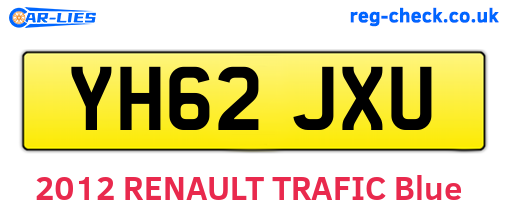YH62JXU are the vehicle registration plates.