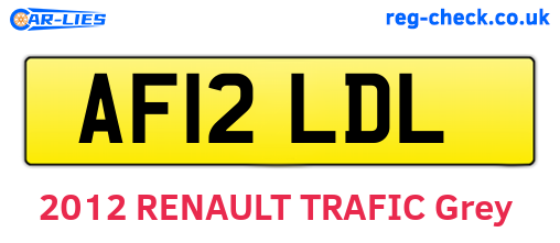 AF12LDL are the vehicle registration plates.