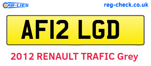 AF12LGD are the vehicle registration plates.