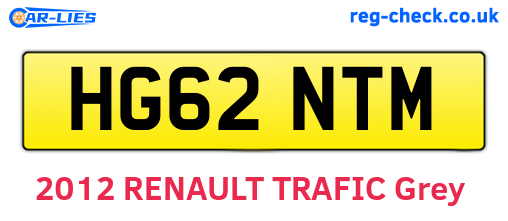 HG62NTM are the vehicle registration plates.