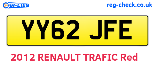 YY62JFE are the vehicle registration plates.