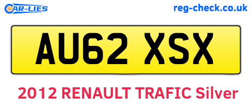 AU62XSX are the vehicle registration plates.
