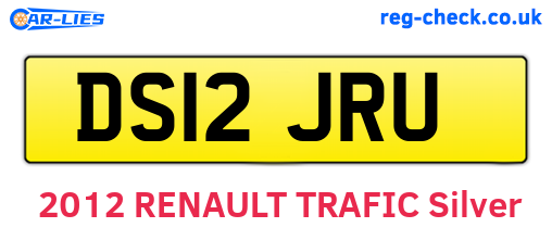 DS12JRU are the vehicle registration plates.
