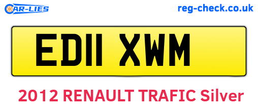 ED11XWM are the vehicle registration plates.