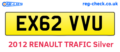 EX62VVU are the vehicle registration plates.