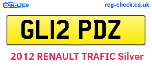 GL12PDZ are the vehicle registration plates.