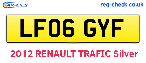 LF06GYF are the vehicle registration plates.