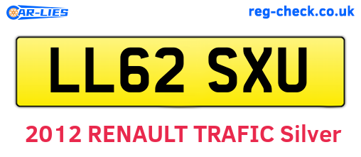 LL62SXU are the vehicle registration plates.