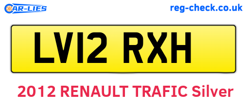 LV12RXH are the vehicle registration plates.
