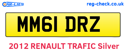 MM61DRZ are the vehicle registration plates.