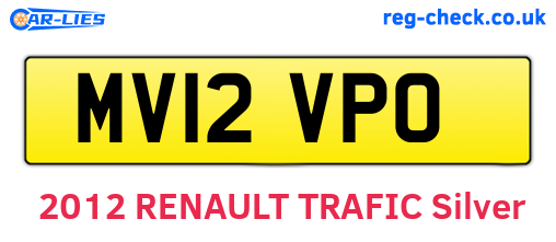MV12VPO are the vehicle registration plates.