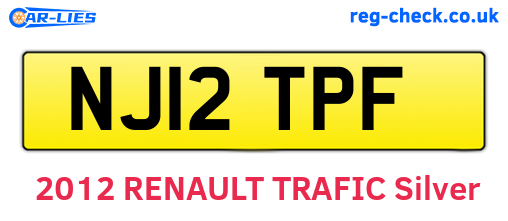 NJ12TPF are the vehicle registration plates.
