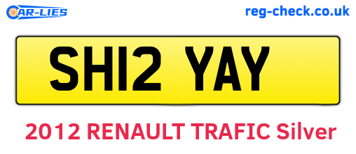 SH12YAY are the vehicle registration plates.