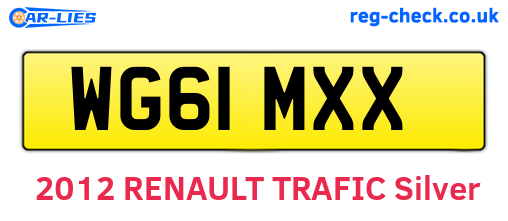 WG61MXX are the vehicle registration plates.