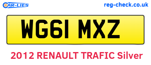 WG61MXZ are the vehicle registration plates.