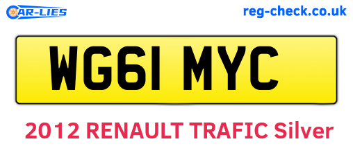 WG61MYC are the vehicle registration plates.
