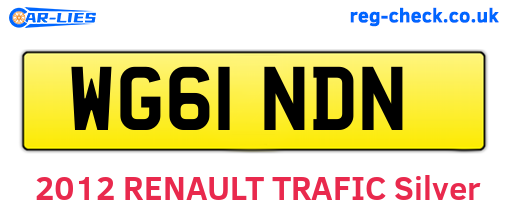 WG61NDN are the vehicle registration plates.
