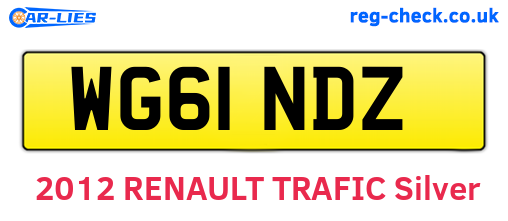 WG61NDZ are the vehicle registration plates.