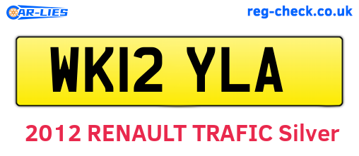 WK12YLA are the vehicle registration plates.