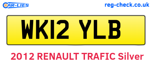WK12YLB are the vehicle registration plates.