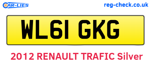 WL61GKG are the vehicle registration plates.