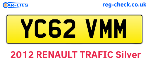 YC62VMM are the vehicle registration plates.