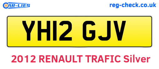 YH12GJV are the vehicle registration plates.