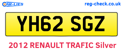 YH62SGZ are the vehicle registration plates.