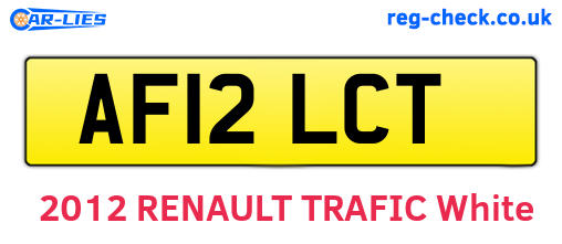 AF12LCT are the vehicle registration plates.
