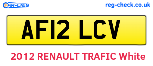 AF12LCV are the vehicle registration plates.