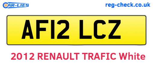 AF12LCZ are the vehicle registration plates.