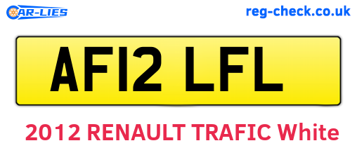AF12LFL are the vehicle registration plates.