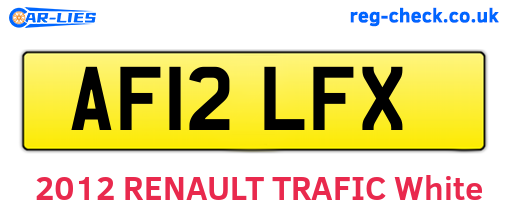 AF12LFX are the vehicle registration plates.