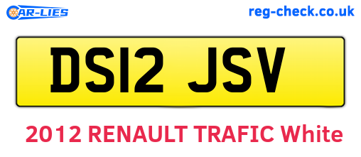 DS12JSV are the vehicle registration plates.
