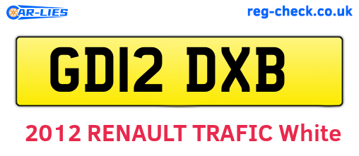 GD12DXB are the vehicle registration plates.