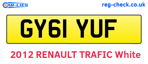 GY61YUF are the vehicle registration plates.