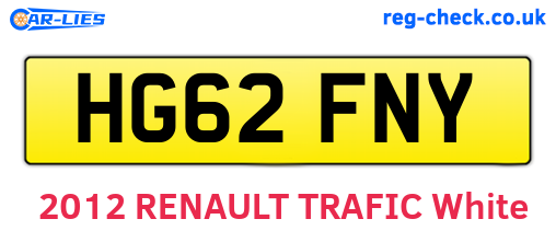 HG62FNY are the vehicle registration plates.