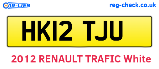 HK12TJU are the vehicle registration plates.