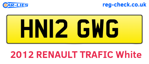 HN12GWG are the vehicle registration plates.