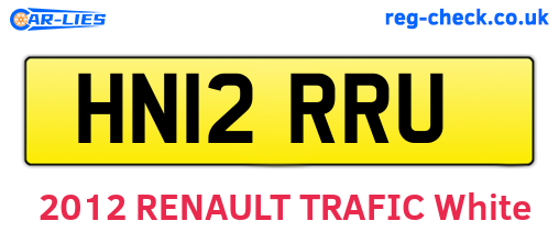 HN12RRU are the vehicle registration plates.