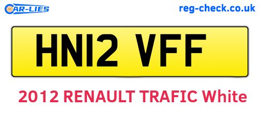 HN12VFF are the vehicle registration plates.